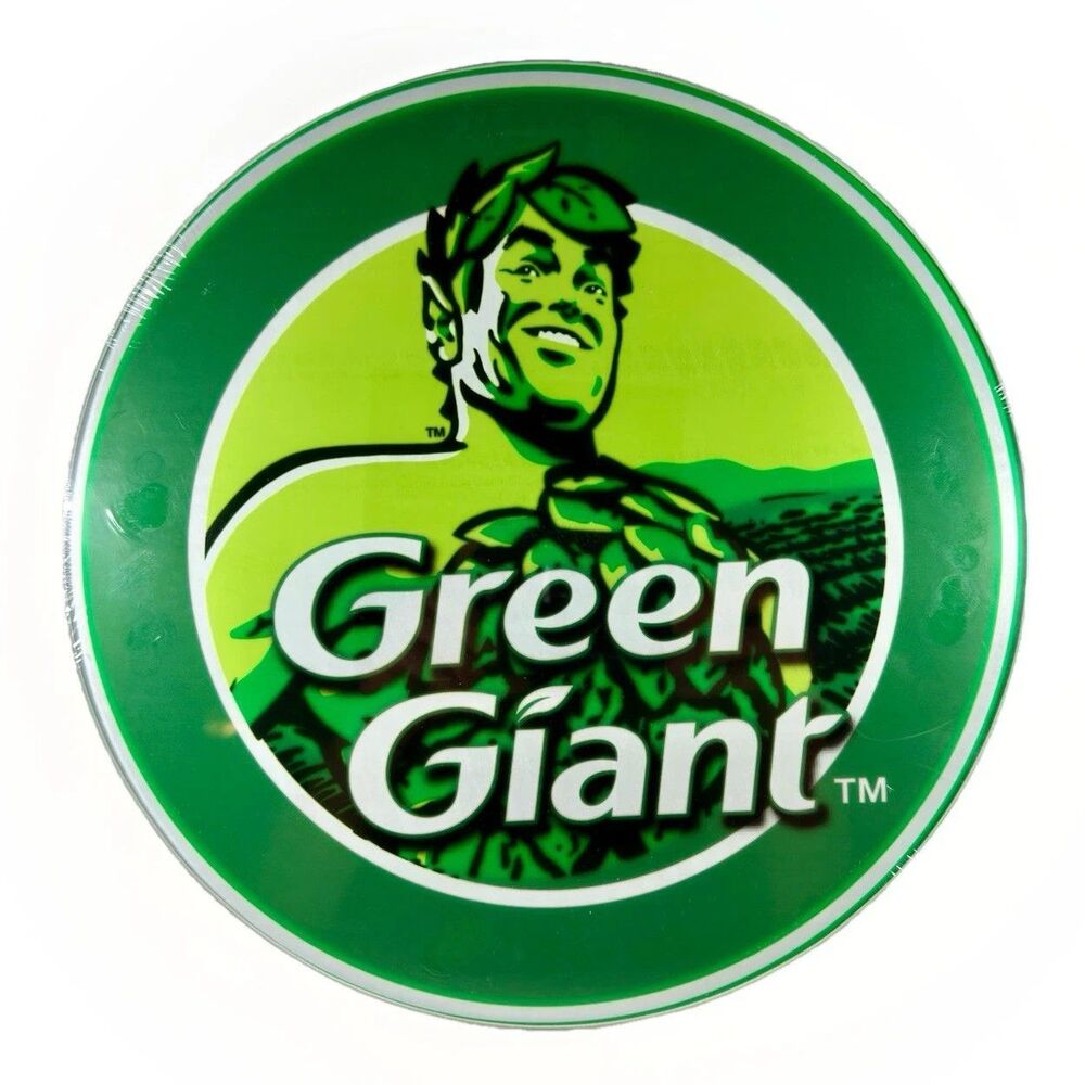 Jolly Green Giant Cutting Board Tempered Glass 11-in Retro Kitchen Rubber Feet